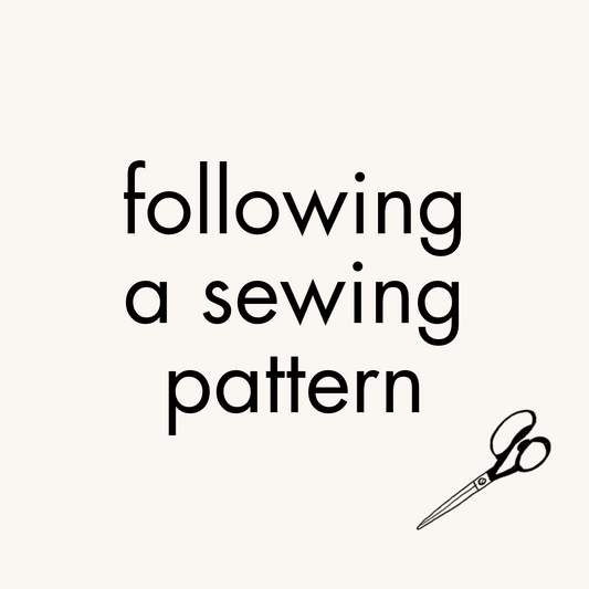Following a sewing pattern workshop - August 3