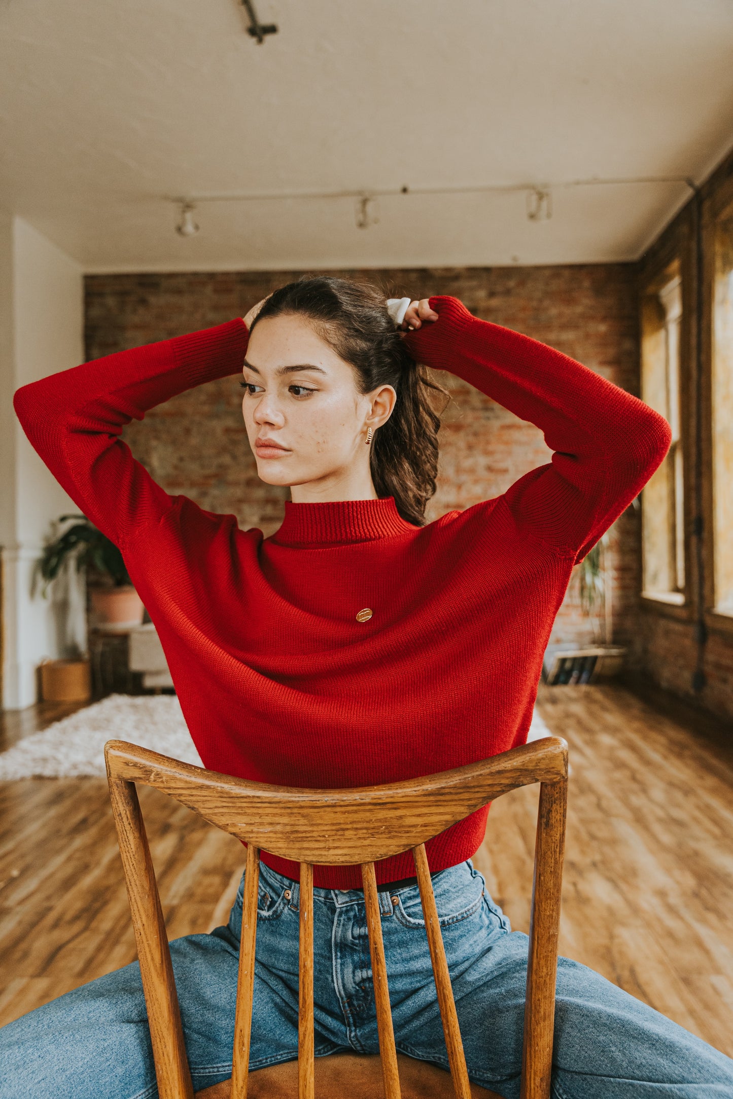 Natasha Funnel Neck Pullover