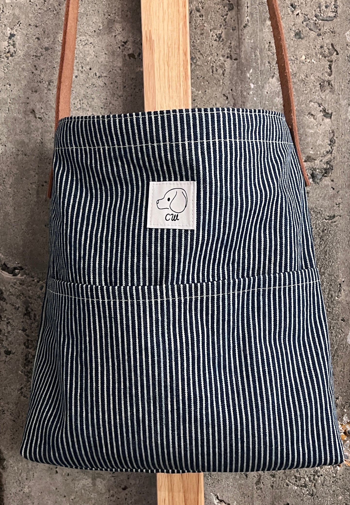 Book Pocket Tote - Leather Strap