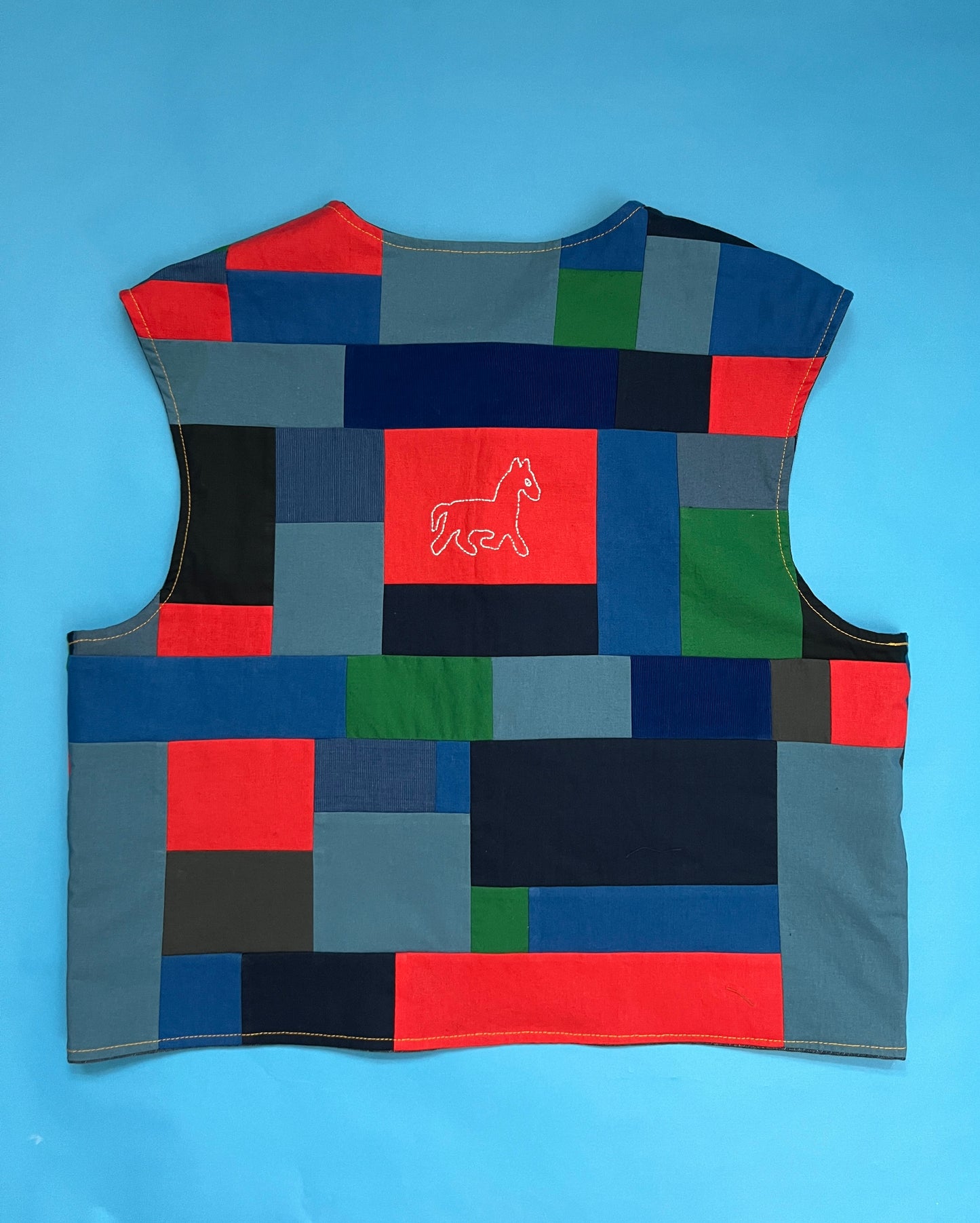 Lunar New Year Horse Patchwork Vest