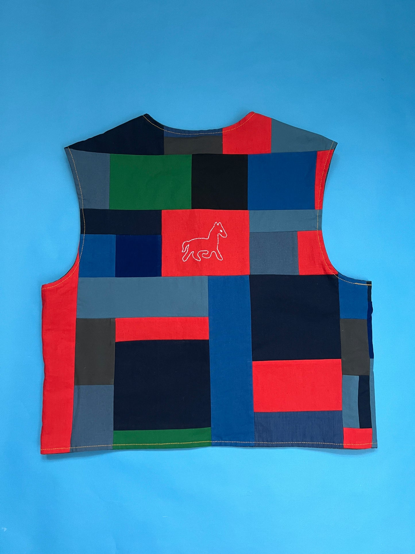 Lunar New Year Horse Patchwork Vest