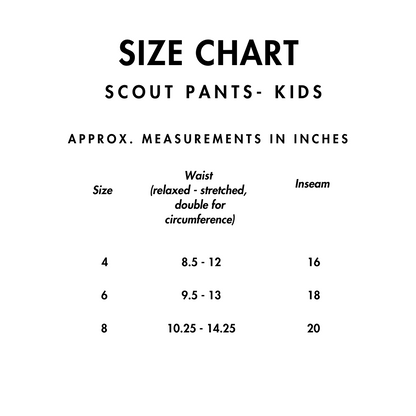 Scout pants - children’s sizes