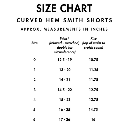 Curved Hem Smith Shorts