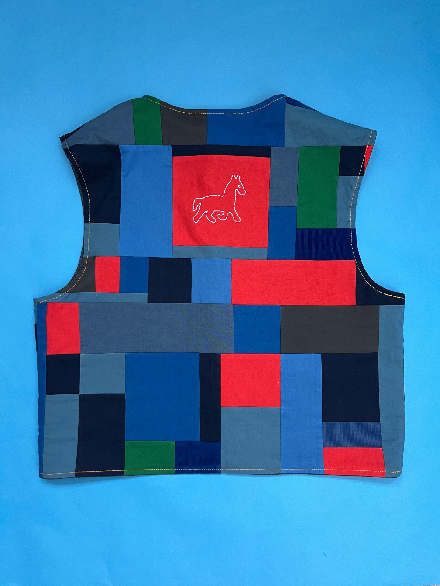 Lunar New Year Horse Patchwork Vest