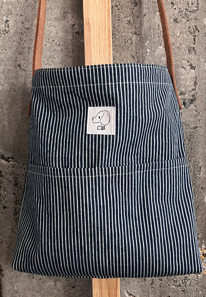 Book Pocket Tote - Leather Strap