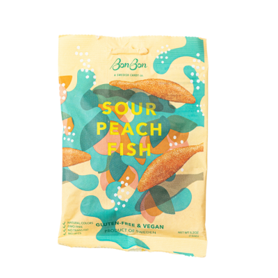 Sour Peach Fish - Swedish Candy 5.2oz (150g)